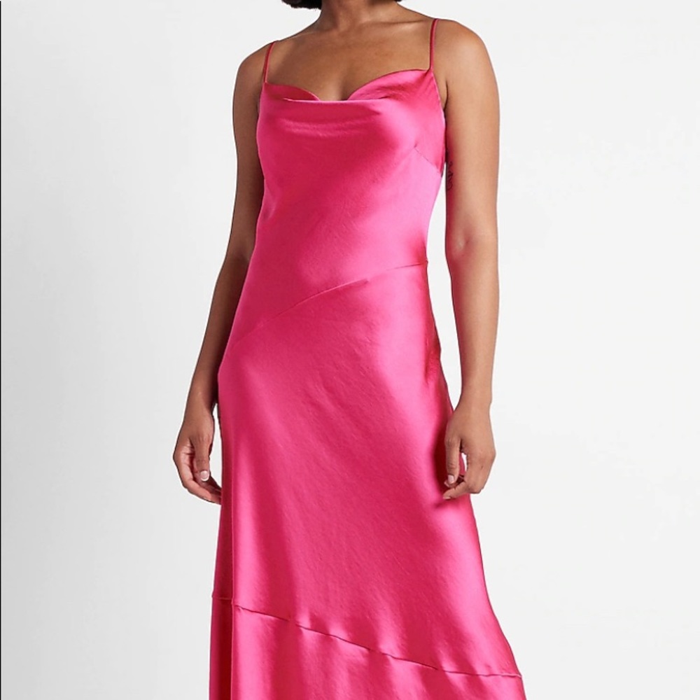 Limited Edition Satin Cowl Neck Maxi Dress